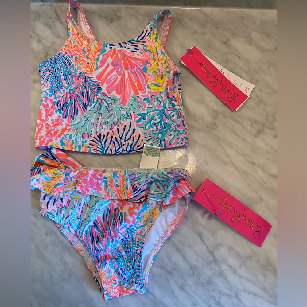 Lily Pulitzer Girls Splashdance Swim suit 2